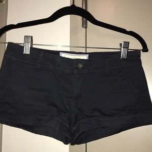 Abercrombie & Fitch Navy Blue Khaki Cuff Shorts
